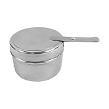 TYTUOO Estufa con Soporte para Estufa de leña para mochileros Mini Quemador de Horno de leña para Exteriores Horno Leña Forja (Silver, One Size)