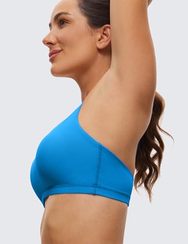 Image of CRZ YOGA U Neck Strappy Sports Bras | Light Support, Removable Pads, Yoga, Sleek, Criss Cross Back, Scoop Neck, for Women