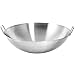 Food Grade Double Ear Wok wykonany ze stali nierdzewnej 201 z niemagnetycznym garnkiem domowym 34-70 cm w stylu chińskim okrągłodenny garnek bezdymny odpowiedni do kuchenek gazowych (jasny s