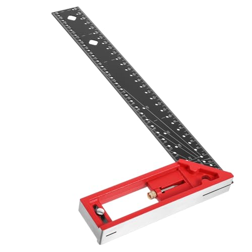 IWOWHERO Aluminum Angle Ruler 45° Fixed Protractor for Woodworking High Precision Measuring Tool Folding Design for Construction and Renovation Projects
