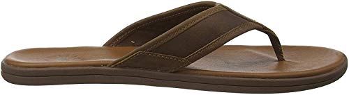 UGG Australia Seaside Flip Leather, Sandalia para Hombre, Luggage, 40 EU