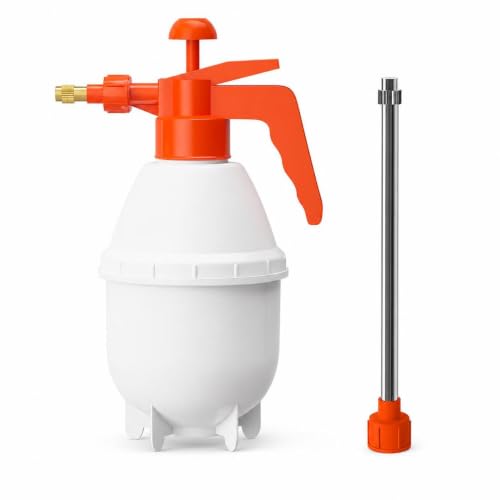 FashionCha Pulverizador a Presión 0.8L, Ial para Plantas y sinfección, Ajustable, Pulverizador de 0.8L con Varilla de extensión