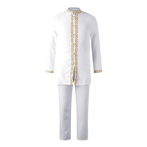 Trajes islámicos thobe con pantalones y dashiki tradicional africano