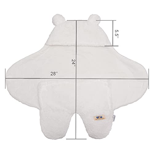 Image of BlueSnail Newborn Receiving Blanket Baby Sleeping Wrap Swaddle(0-3M, 8-13lbs,Cream)
