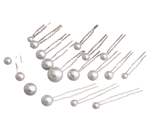 Wedding Hairstyle Design Tools Pearl Hair Stick Pearl Hair Pins U Shape Hair Clip Hair Accessories for Girls & Women pack of 18 pcs