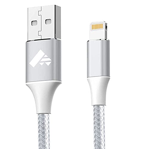Aioneus Cable Cargador iPhone, [MFi Certificado] 2M Cable iPhone Nylon Trenzado Rápida Cable Cable Lightning para iPhone 12 11 13 Pro Max Mini XR XS Max X 8 Plus 8 7 Plus 7 6S 6 Plus 6 SE 5S 5C,iPad Cover