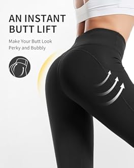 CAMBIVO Yoga Pants for Women, Gym Leggings Workout Leggings with Pockets, High Waisted Women Sports Running Tights