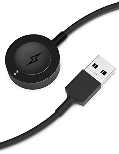 Base de carga compatible con Fossil Gen 4 Gen 5 Gen 5E Gen 6 Michael Kors Runway, Skagen Falster 2, Misfit Vapor 2, Diesel Guard 2.5 - Cable de carga USB 1M - Accesorios para relojes inteligentes Cover