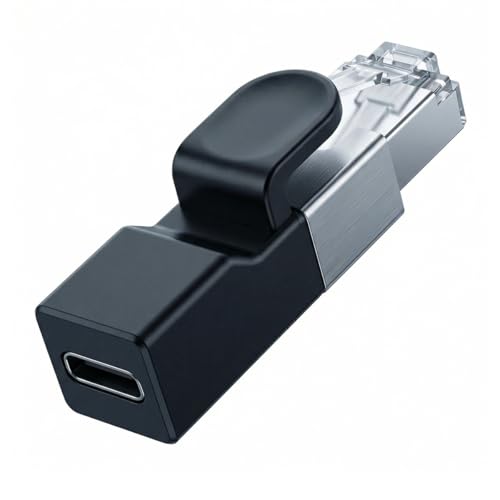 Conector tipo C hembra a RJ45 macho para conectar Chromebook a internet cableado