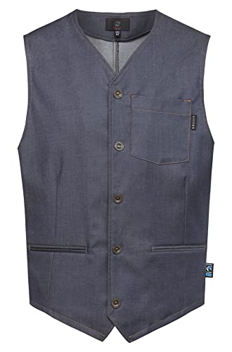 GREIFF Damen Weste Denimoptik Regular Fit Business Blazers Weste mit 4 Knöpfe - Farbe: Marine Gr: XS