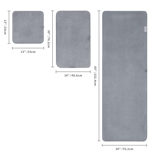 Miniatura 2 de Polyte - Juego De Toallas De Baño De Microfibra Felpa Y Antipelusa - Secado Rápido - Pack De 6 Gris