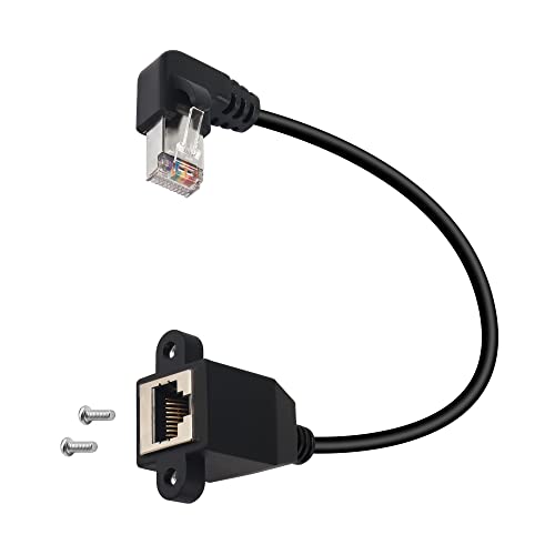 Cable Extensor Ethernet RJ50 10P10C Ángulo 90°, 30cm miniatura 1