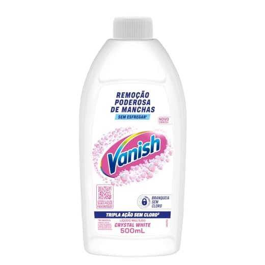 Tira Manchas Vanish Líquido Crystal White para roupas brancas 500ml