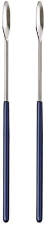 AOZITA 2 Pack Lab Spatula - Micro Lab Spoon/Scoop with Nickel-Stainless Blade - Also Great Filler, Gel Cap Capsule Pill Filler Machine - #000 00 0 1 2 3
