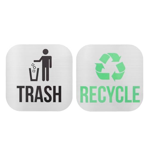 2 imanes de reciclaje para cubos de basura y residuos domésticos