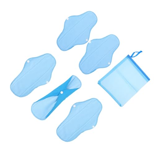 Hemobllo Compresas Sanitarias Reutilizables para Mujer Toallas Higiénicas Lavables con Pul y Botón Protección Cómoda para Uso Diario y Viajes