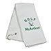 GiftsForYouNow Personalized White Golf Ball Towel with Embroidered Message or Name and Included Grommet and Hook