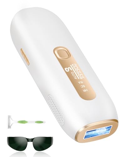 Depiladora Laser 3 en 1, 9 Niveles de Energía, 999,900 Flashes Depiladora Luz Pulsada, Perfecto para Mujers, Hombres, Bikini, Axilas, Cara, Cuerpo, Con Pantalla de Visualización Bilianco
