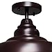 FINXIN Barn Pendant Lights, 1-Light Hanging Light for Kitchen Dining Table Brown 12