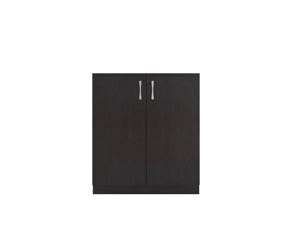 CASPIAN 2 Door Shoe Rack Cum Cabinet (Rainforest Dark) | Engineered Wood Pre Assembled Furniture | Storage Organizer for Indoor/Outdoor Use | 4 Shelves | Wooden Shoe Racks for Home-image-4