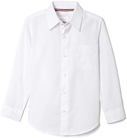 French Toast Boys' Long Sleeve Classic Dress Shirt (Standard & Husky), White, 8