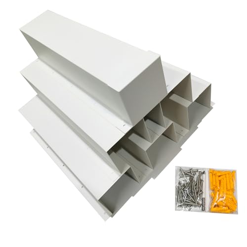 AHUIJ Mini Split - Juego de cubierta decorativa para aire acondicionado, aire acondicionado central y bomba de calor, fontanería, calefacción y refrigeración (4 x 4 x 8.5 pies)