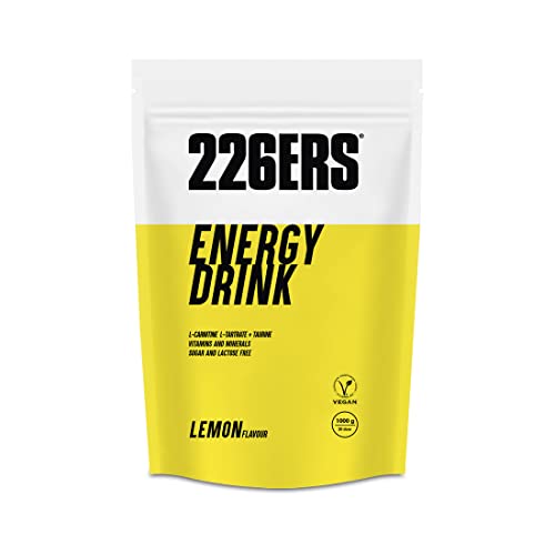 226ERS - Energy Drink, Bebida Energética para Deportistas, en Polvo, Hidratos de Carbono, Vitaminas y Minerales, Ejercicios Intensos, Hidratación y Recuperación, Vegano y sin Lactosa, Sabor Limón, 1kg