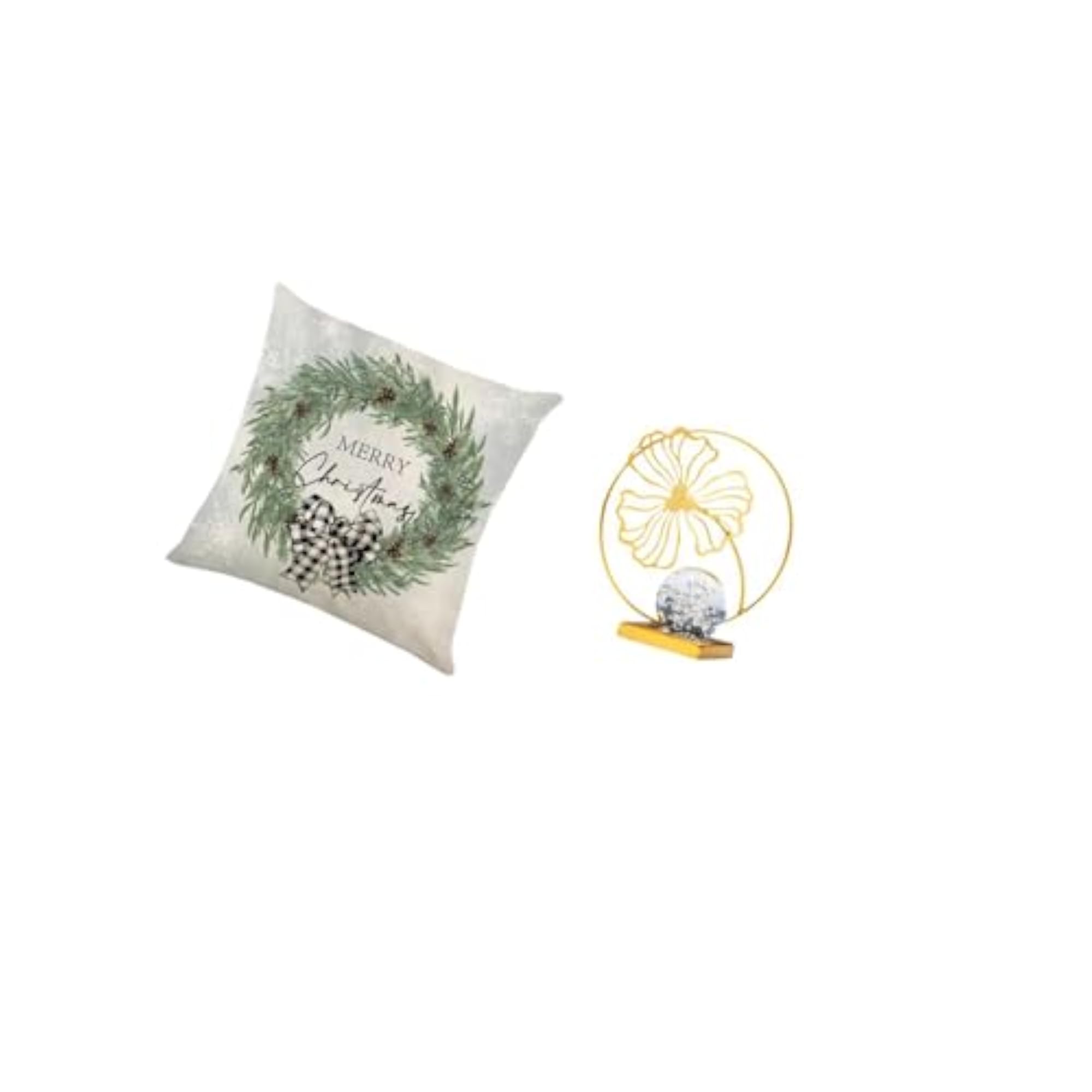 Festive Leaf Iron Sculpture Pillow Cover