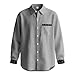 Men's Linen Long Sleeve Shirts Casual Button Down Untucked Shirt Vacation Wedding Shirts with Pocket Fashion Clothes Dark Gray-M