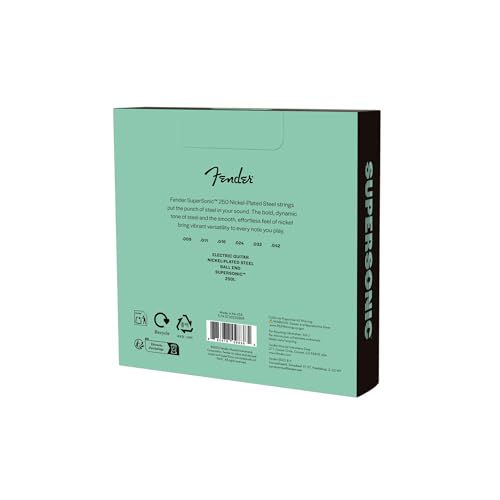 Image of Fender Super 250 Nickel-Plated Steel Electric Guitar Strings, Light Gauge .009-.042, 3-Pack, Model 250L, Model 0730250309