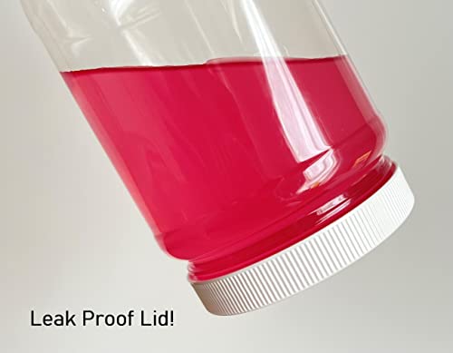 Clearview Containers | Airtight Pantry Containers For Arts & Crafts, Peanut Butter, Honey, Jams Flour, Sugar, Diy Slime, Coffee (32 Ounce Jar, 6 Pack) #TOP4