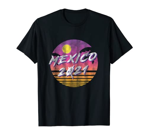 México 2021 Vacaciones, Retro 1980 Fun Beach Matching Group Camiseta