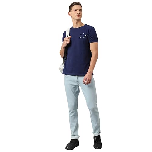 Image of Thomas Scott Men's | Solid | Half Sleeve | Slim Fit | 100% Cotton | Round Neck | Casual Tshirt