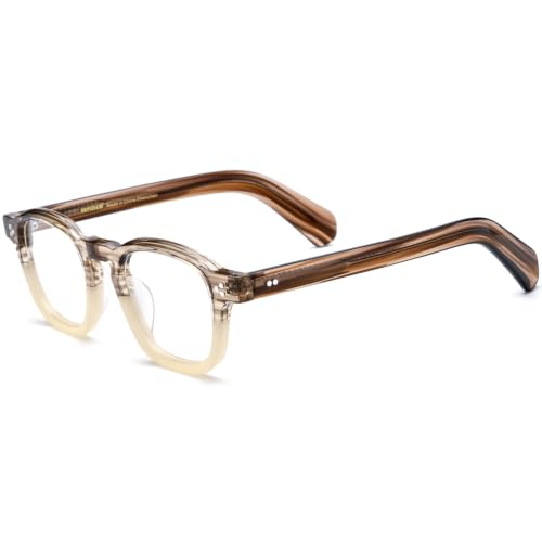 Image of HEPIDEM Acetate Glasses Frame Men Women Square Eyeglasses Optical Spectacles MZEPH