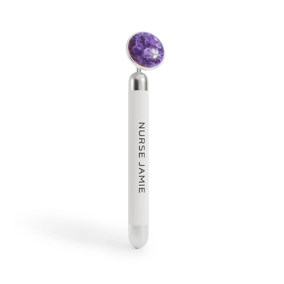 Nurse Jamie NuVibe RX Amethyst Massaging Beauty Tool – Sonic Vibration Facial Massager for Contouring & Revitalizing Skin