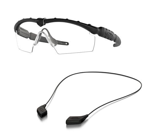 Oakley OO9046 Sunglasses Bundle: OO 9046 11-138 Si Ballistic M Frame 2.0 Strik and Medium Black leash Accessory kit2
