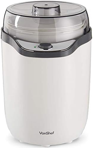 VonShef Yoghurt Maker Machine  Yogurt Maker with Strainer & Recipes Included, 1.8L, Ideal for Greek & Natural Yoghurt with No Sugars or Preservatives, Easy Cleaning & Simple Operation - White