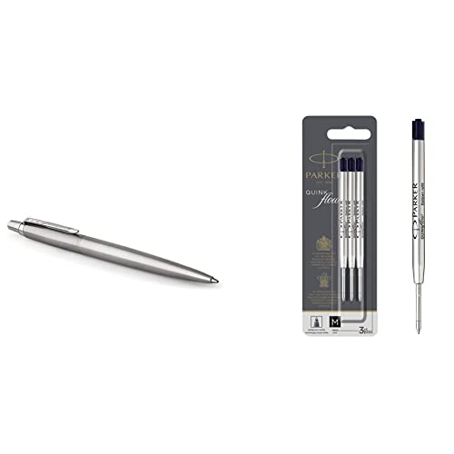 Parker Jotter stylo bille anti-bavure en acier pour une écriture fluide sans interruption