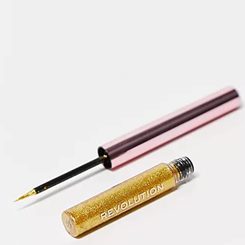 Image of Makeup Revolution Ultimate Lights Chromatic Liner Gold Ultra Glam, festive look with shimmering shadows Eyeliner (Pack of 2)
