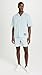 Maison Kitsune Men's Resort Shirt, Ice Blue Stripes, M