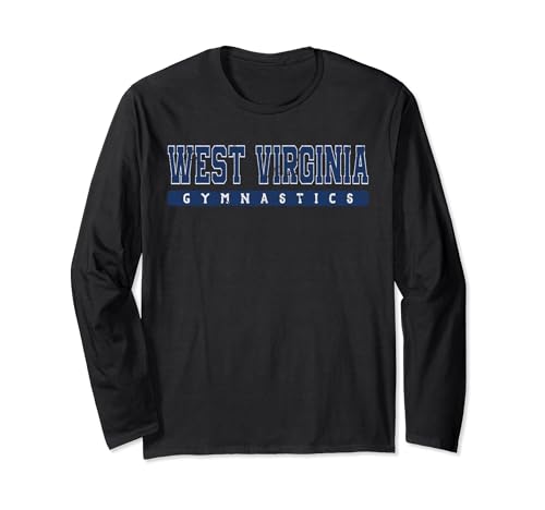 West Virginia Gymnastics Blue Vintage Long Sleeve T-Shirt