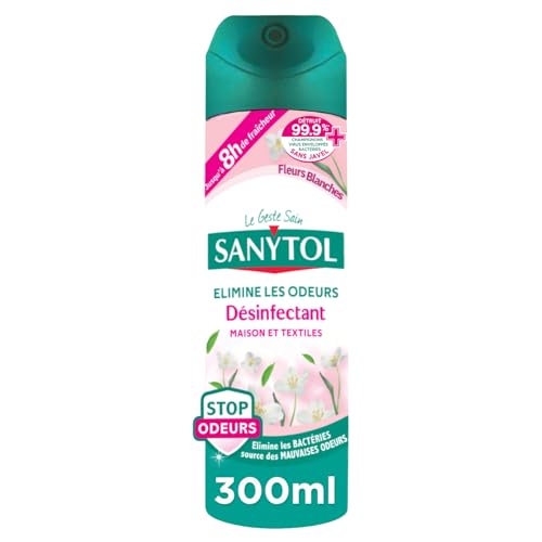 SANYTOL Désodorisant Désinfectant Fleurs Blanches 300 ml