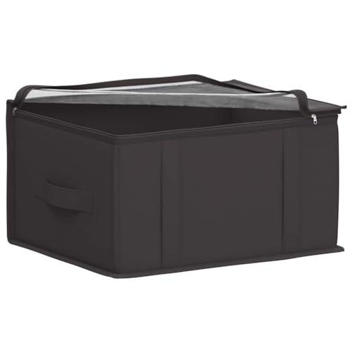 Boîte de rangement en tissu anthracite de qualité supérieure pour lit