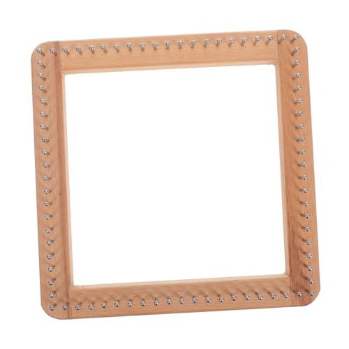 Gadpiparty Square Wooden Weaving Loom Tool Knitting Board for Crafting Hats Scarves and Shawls Durable Design for Creative Crochet Projects for Enthusiasts