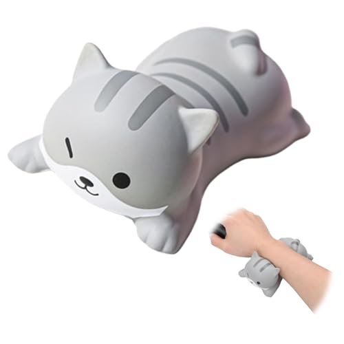 OUDQFCJ 1 Pcs Repose-poignet Ergonomique pour Clavier et Souris, Coussin de Soutien Poignet Mignon, Tapis de Protection pour Bureau, École et Maison, Chat Gris