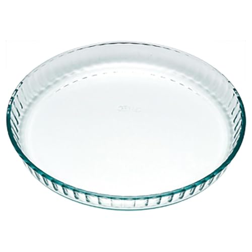 Pyrex Classic Bake & Enjoy Glass Quiche Flan Dish 25cm 1.1 Litre Transparent (Pack of 2)