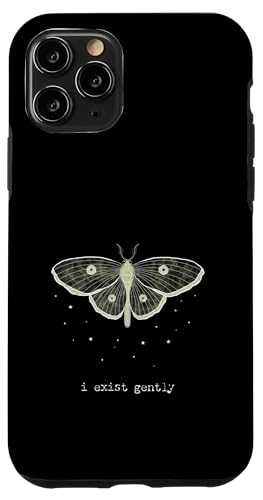 Pretty Moth - "i exist gently" ? ���_���A�C�f���e�B�e�B���b�Z�[�W �X�}�z�P�[�X iPhone 11 Pro �p