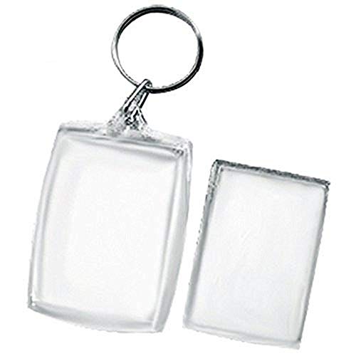 King&Pig 24Pcs Key Chains Key Rings With Transparent Clear Rectangle Picture Photo Frames Can Open Keychains #TOP4