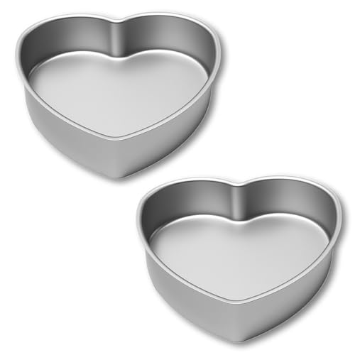 Yikinip 10 Inch Heart Cake Pans, Set of 2 Shaped