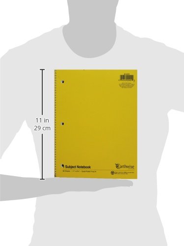 Earthwise By Oxford 25451 Recycled 1-Subject Notebooks, 11 X 8 1/2, We, 3 Hole, 80 Sh #TOP6
